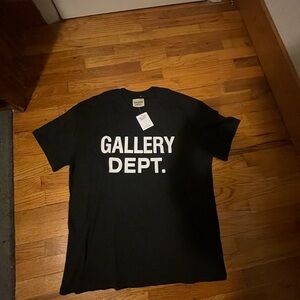 Gallery Dept Black Tee with White Label